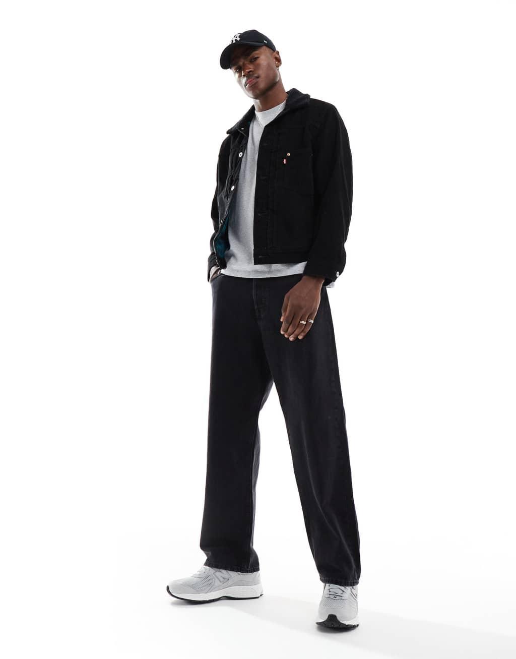 Levi's Type 1 trucker jacket in black cord Product Image