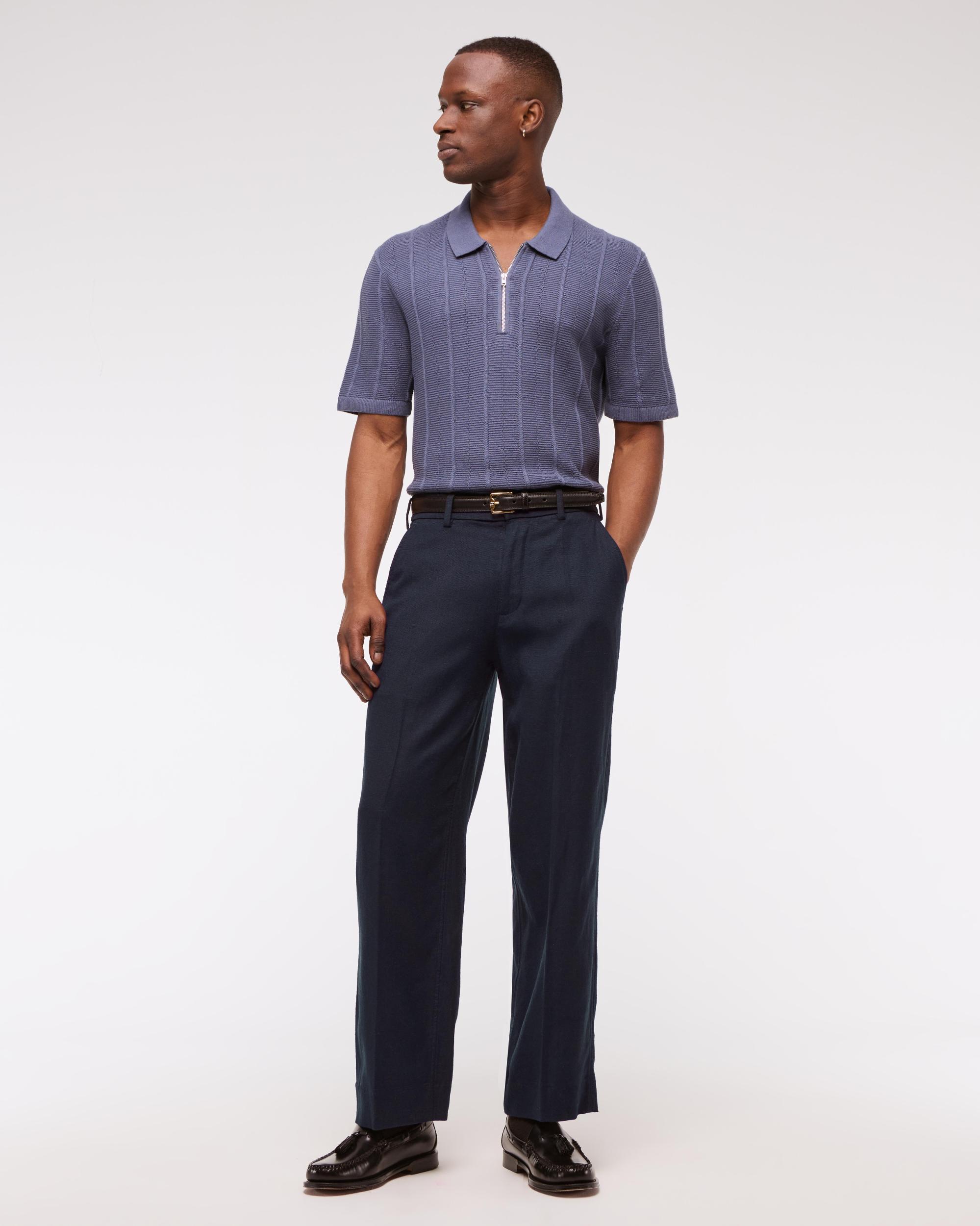 Baggy Tailored Linen-Blend Trouser Product Image