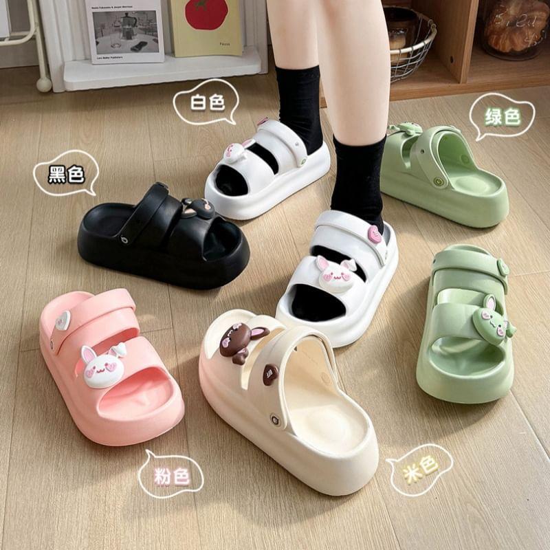 Rabbit Platform Slide Sandals Product Image