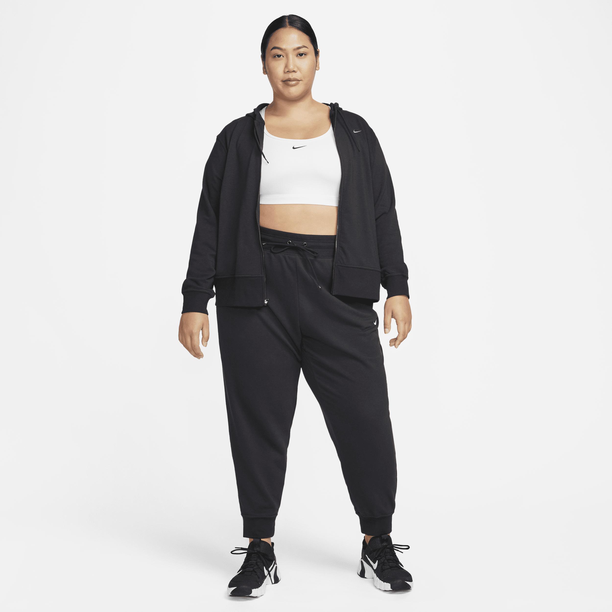Plus Size Nike Dri-Fit One Full-Zip Hoodie, Women's, Size: 3XL, Black Product Image