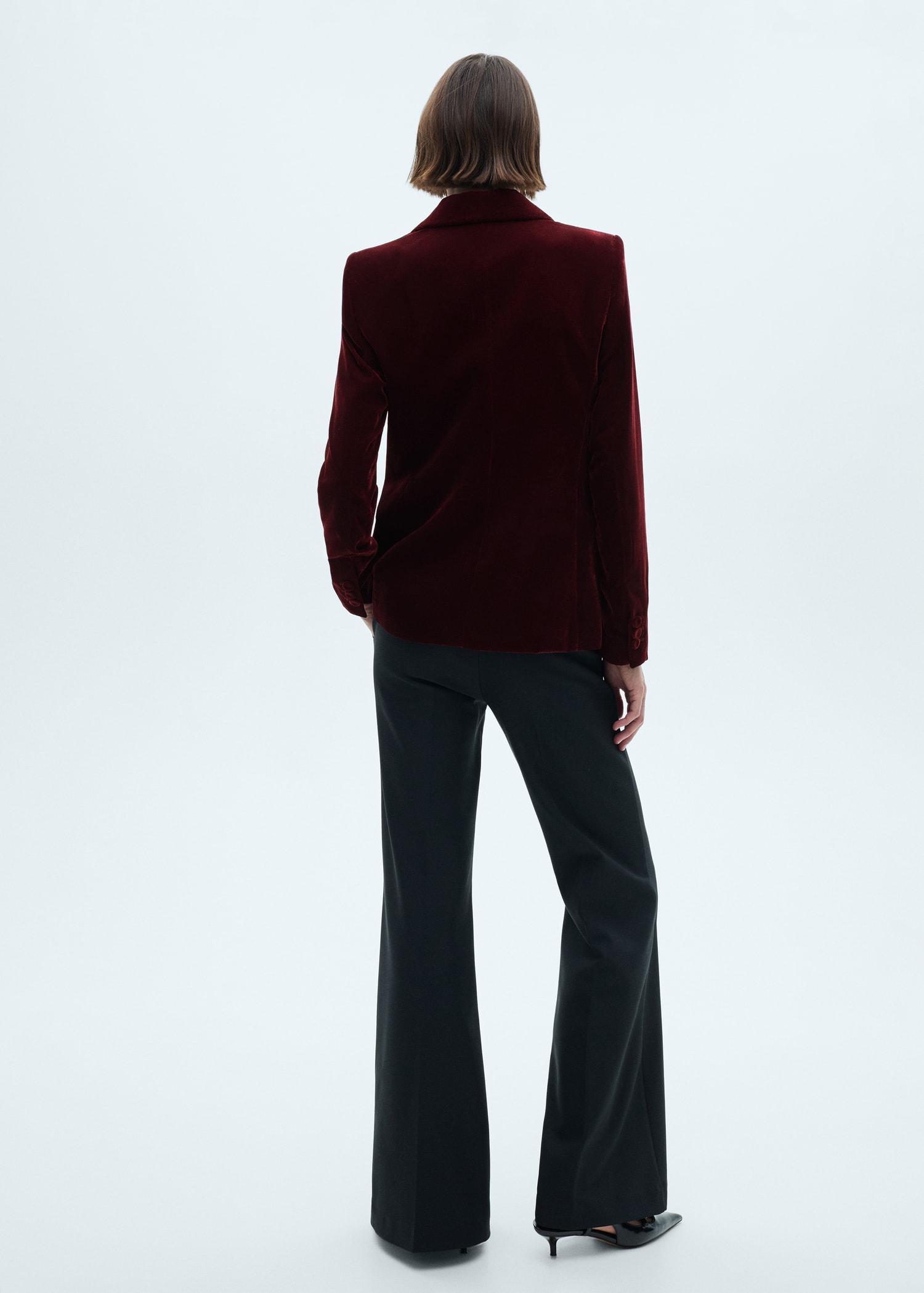 Structured velvet jacket - Women | MANGO USA Product Image