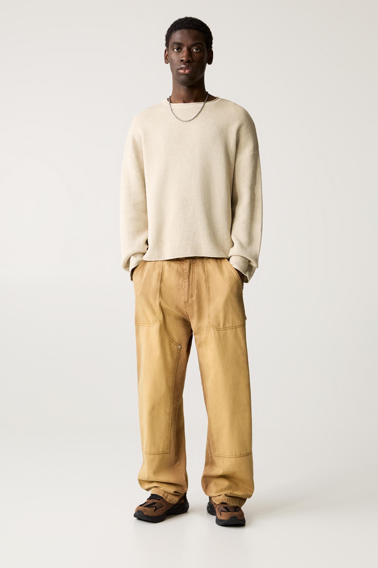 Faded raw edge sweater Product Image