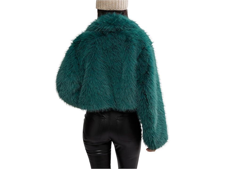 Free People Paris Cropped Fur (Uncut Emerald) Women's Vest Product Image