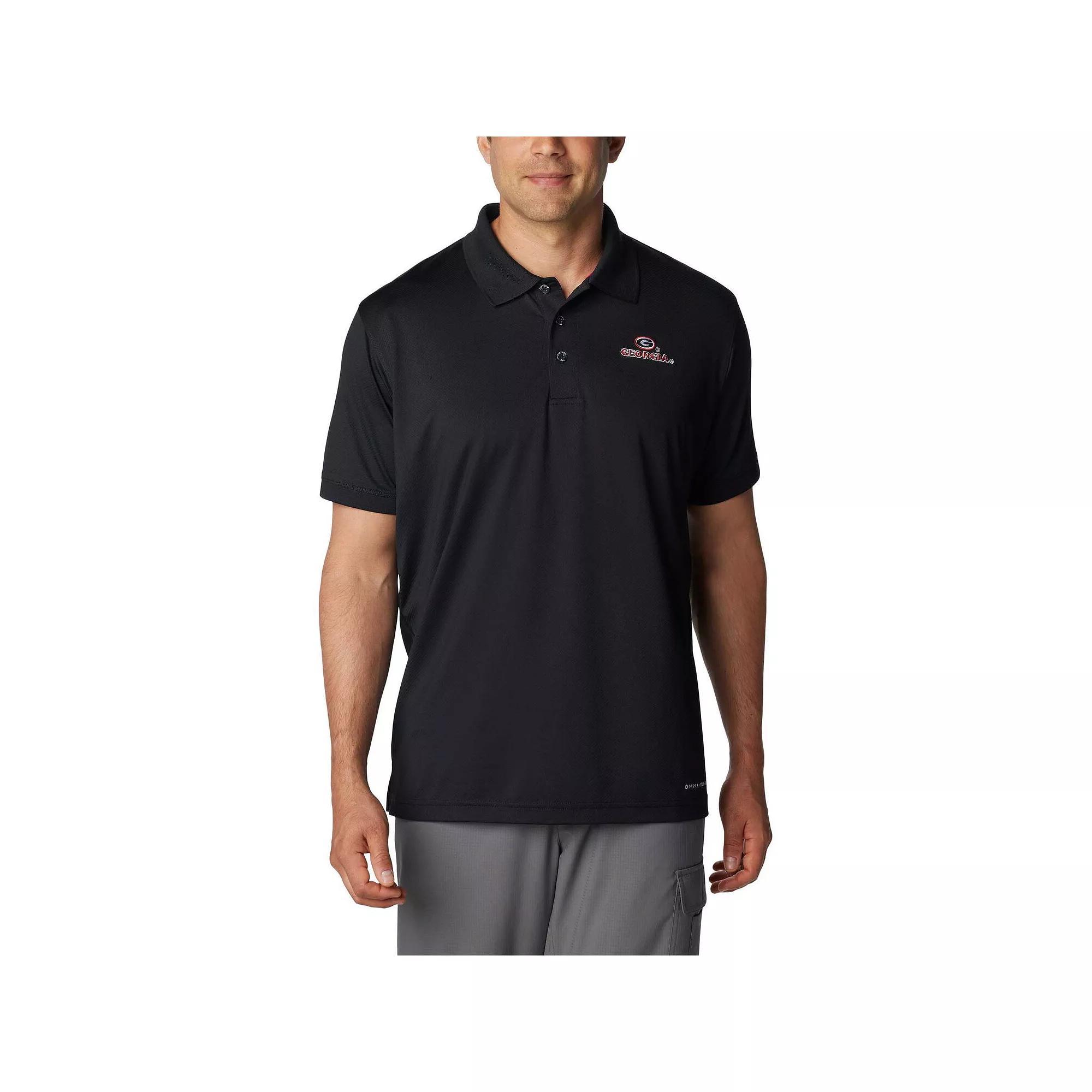 Men's Columbia Black Georgia Bulldogs PFG Tamiami Omni-Shield Polo, Size: Medium Product Image