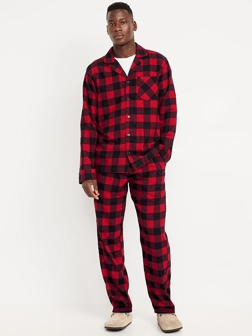 Printed Flannel Pajama Set for Men Product Image