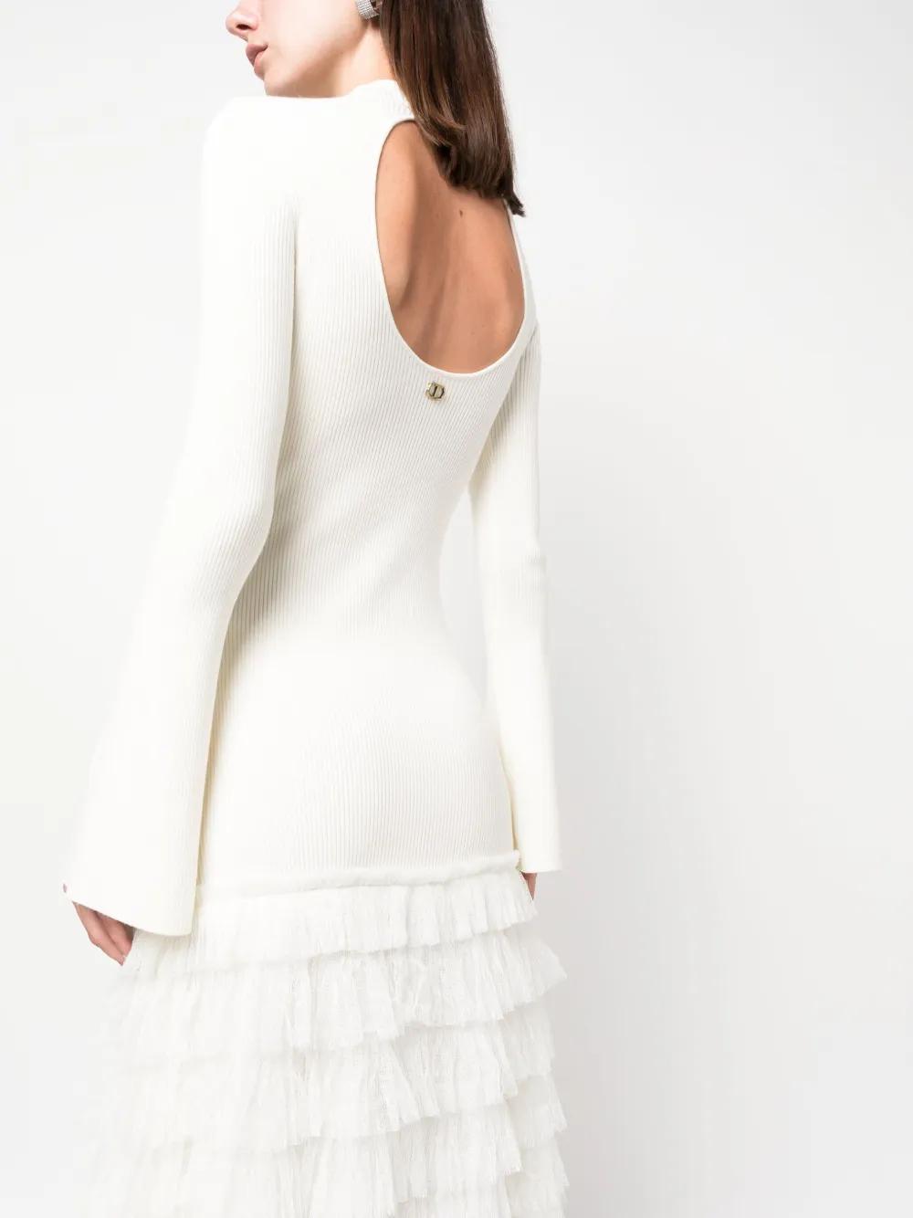 ruffled-voile maxi dress Product Image