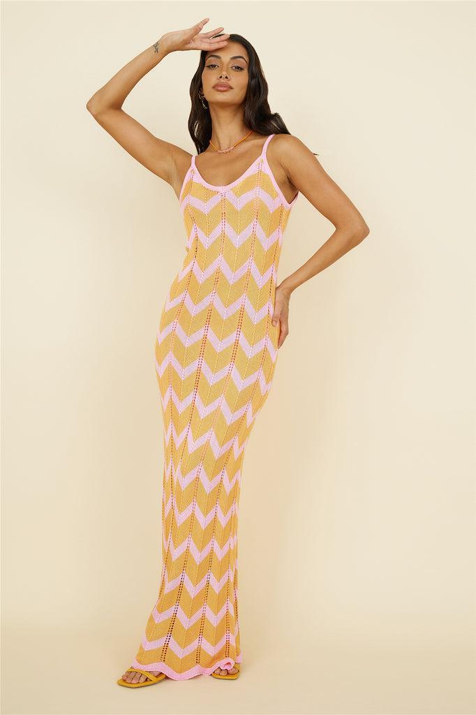 Portugal Sun Maxi Dress Pink Product Image