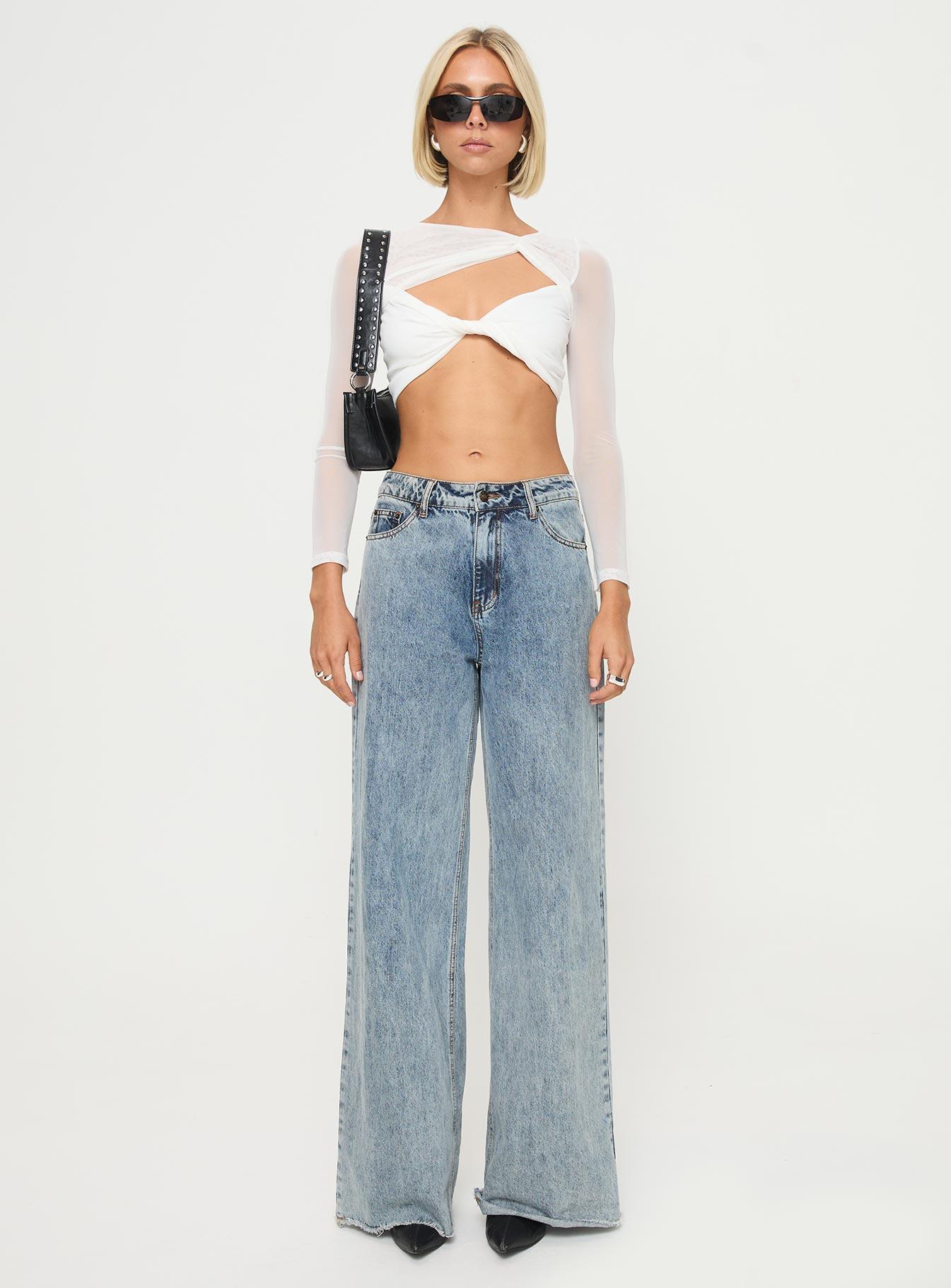 Middleton Long Sleeve Top White Product Image