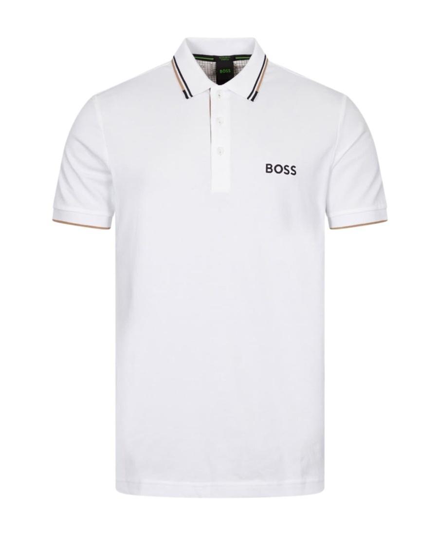 HUGO BOSS Embroidered-logo Polo Shirt In White Product Image