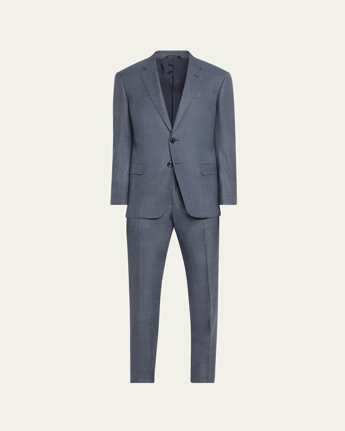 Mens Micro Box Wool Suit Product Image