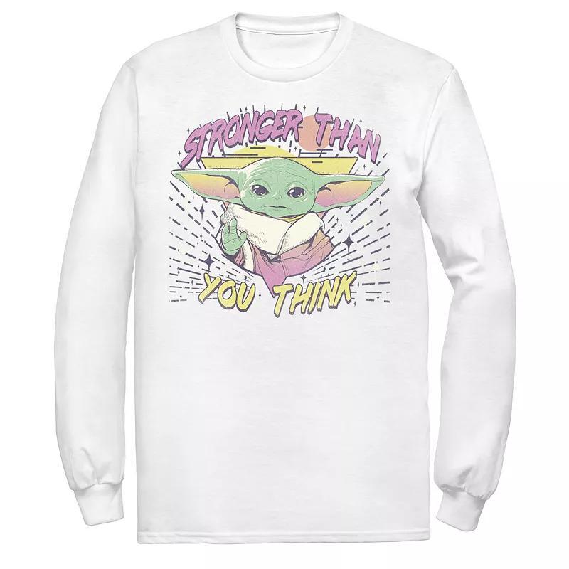 Men's Star Wars The Mandalorian The Child Stronger Than You Think Tee, Size: XL, White Product Image