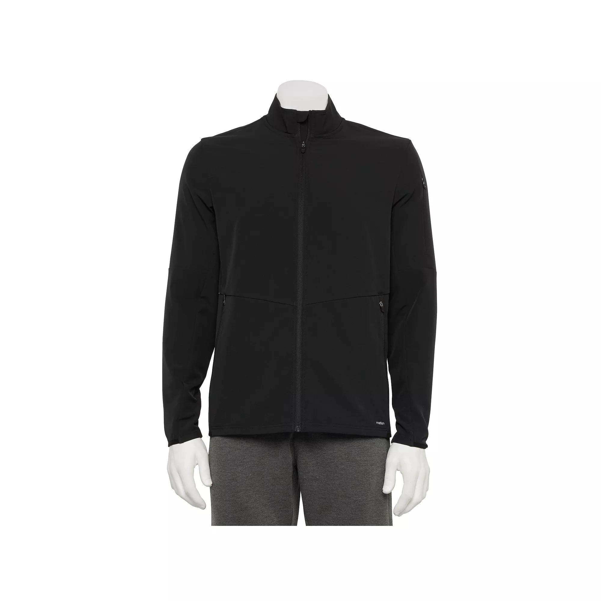 Men's Motion Full Zip Active Jacket, Size: Large, Black Product Image