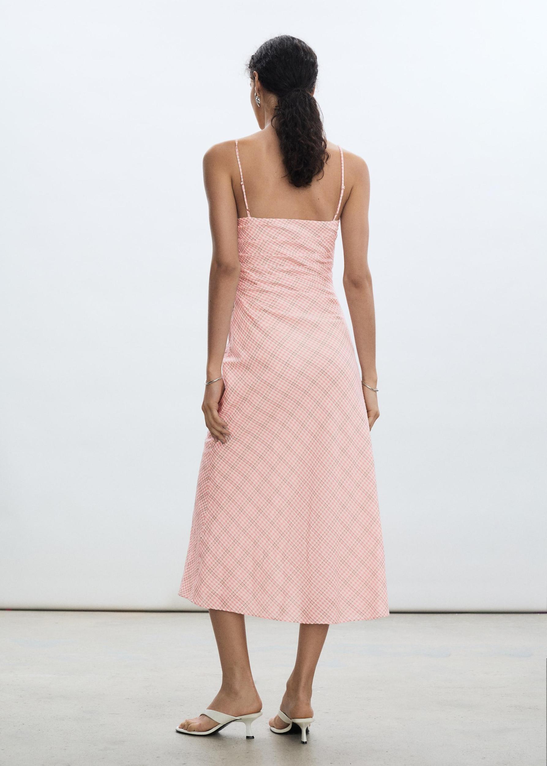 Check-print midi-dress - Women | MANGO USA Product Image