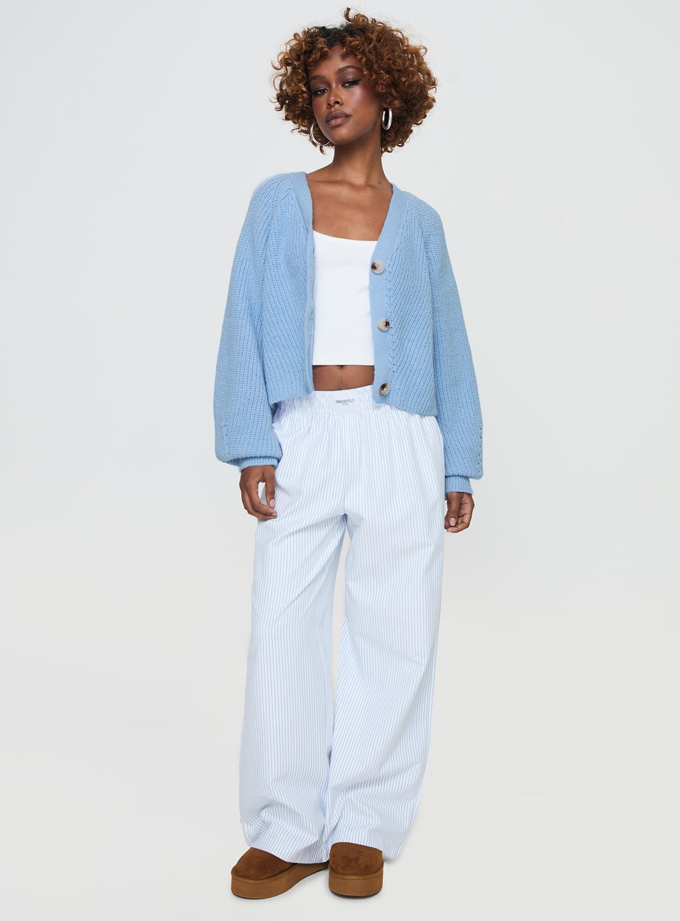 Leskie Cardigan Pale Blue Product Image