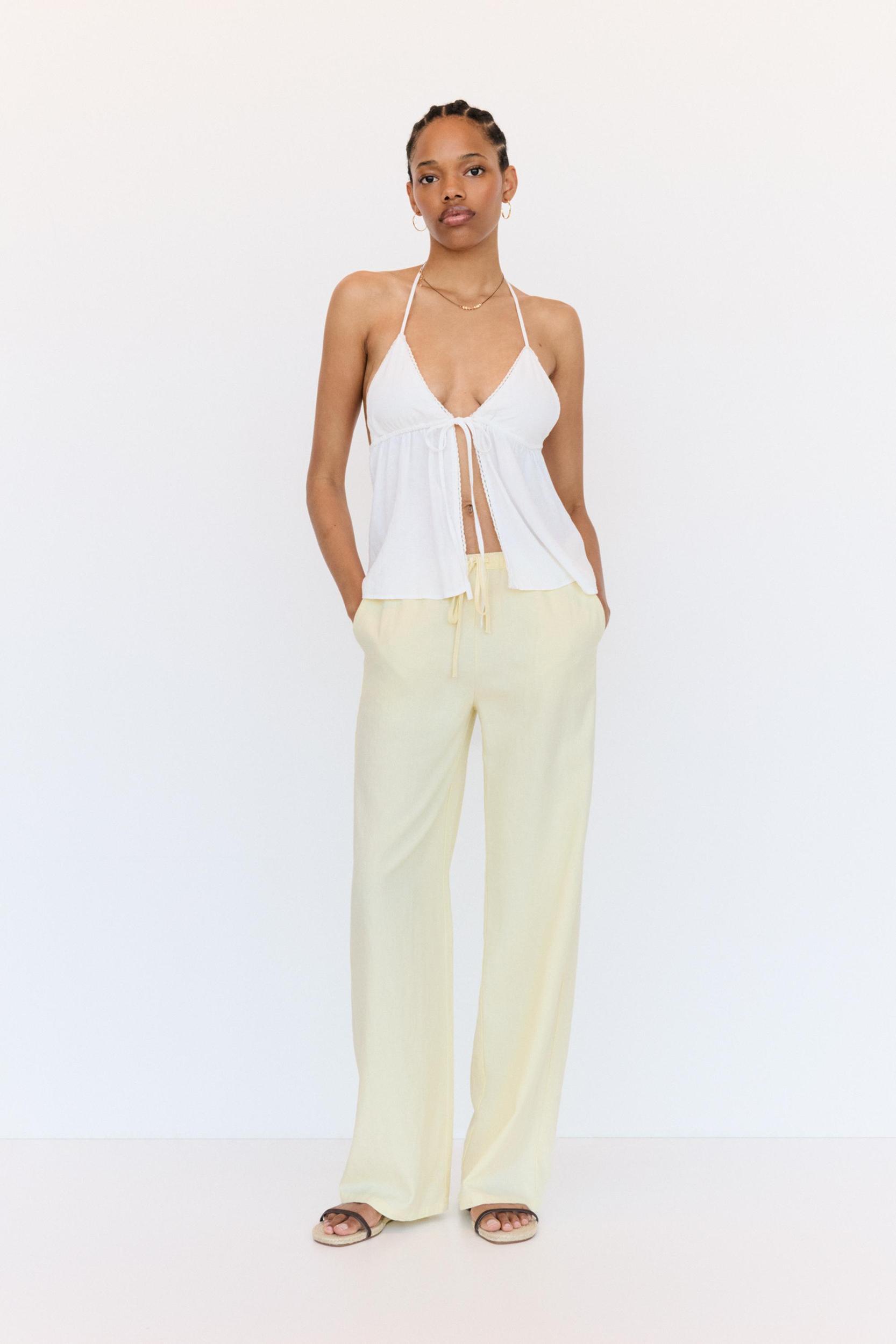 Linen blend sweatpants Product Image