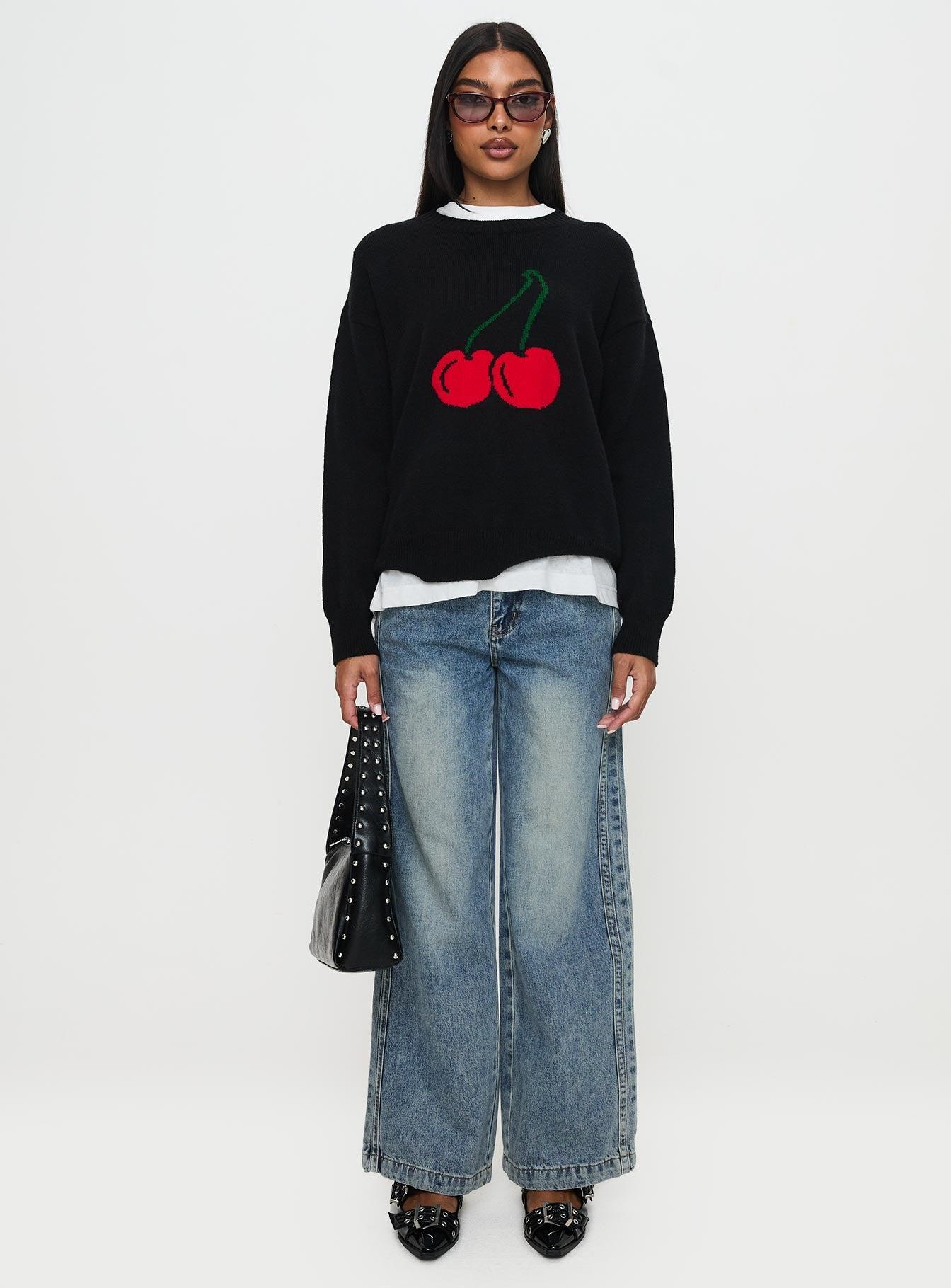 My Dear Knit Sweater Black Product Image