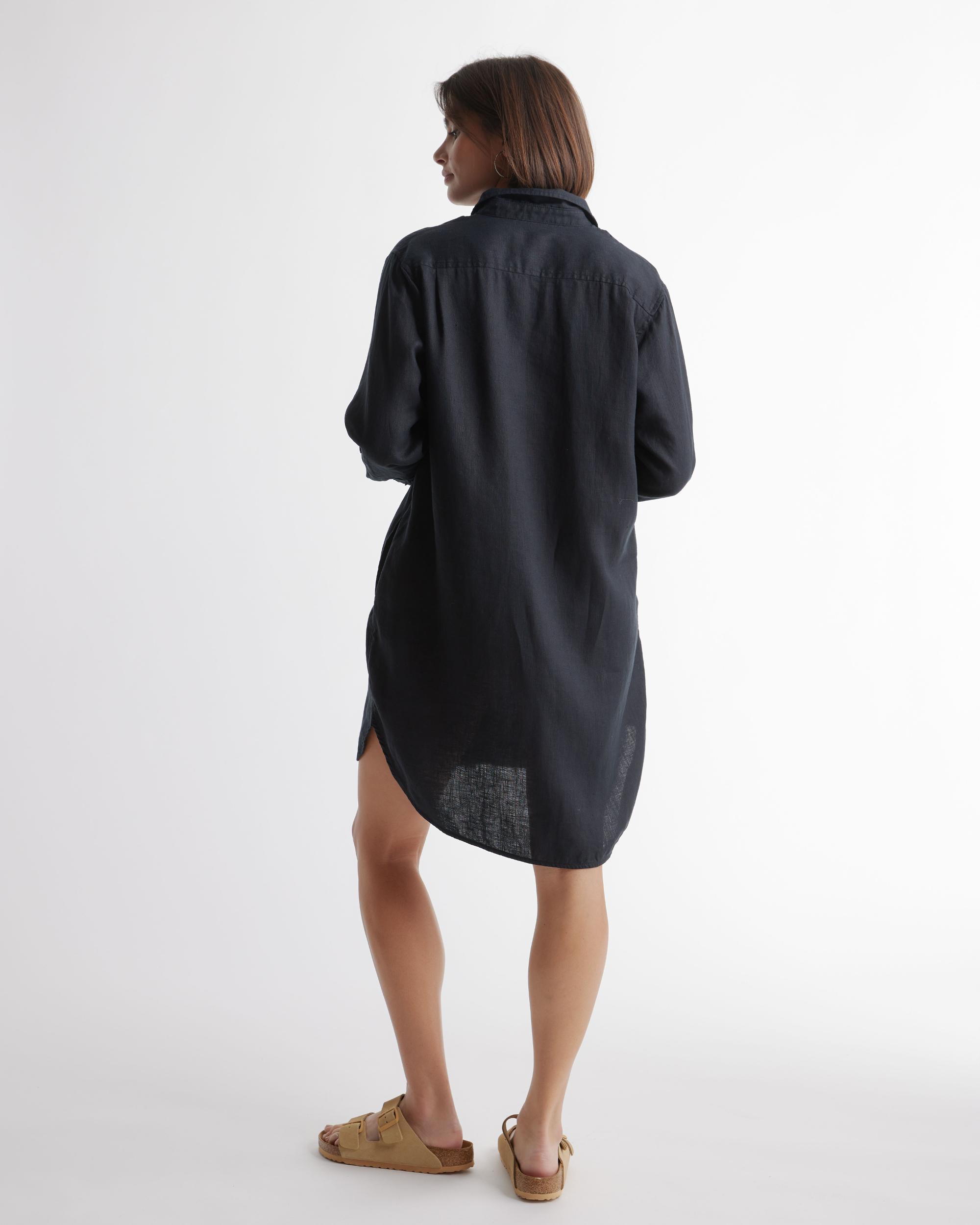Quince | Women's 100% European Linen Shirt Dress Size XS, Organic Linen Product Image