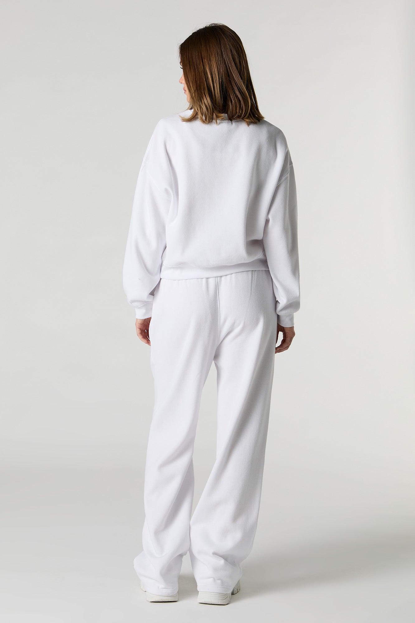 Fleece Varsity Wide Leg Sweatpant Female Product Image
