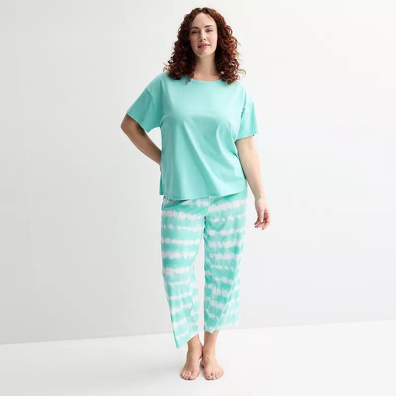 Plus Size Sonoma Goods For Life Moms Day Pajama Tee & Pajama Pants Set, Womens Product Image