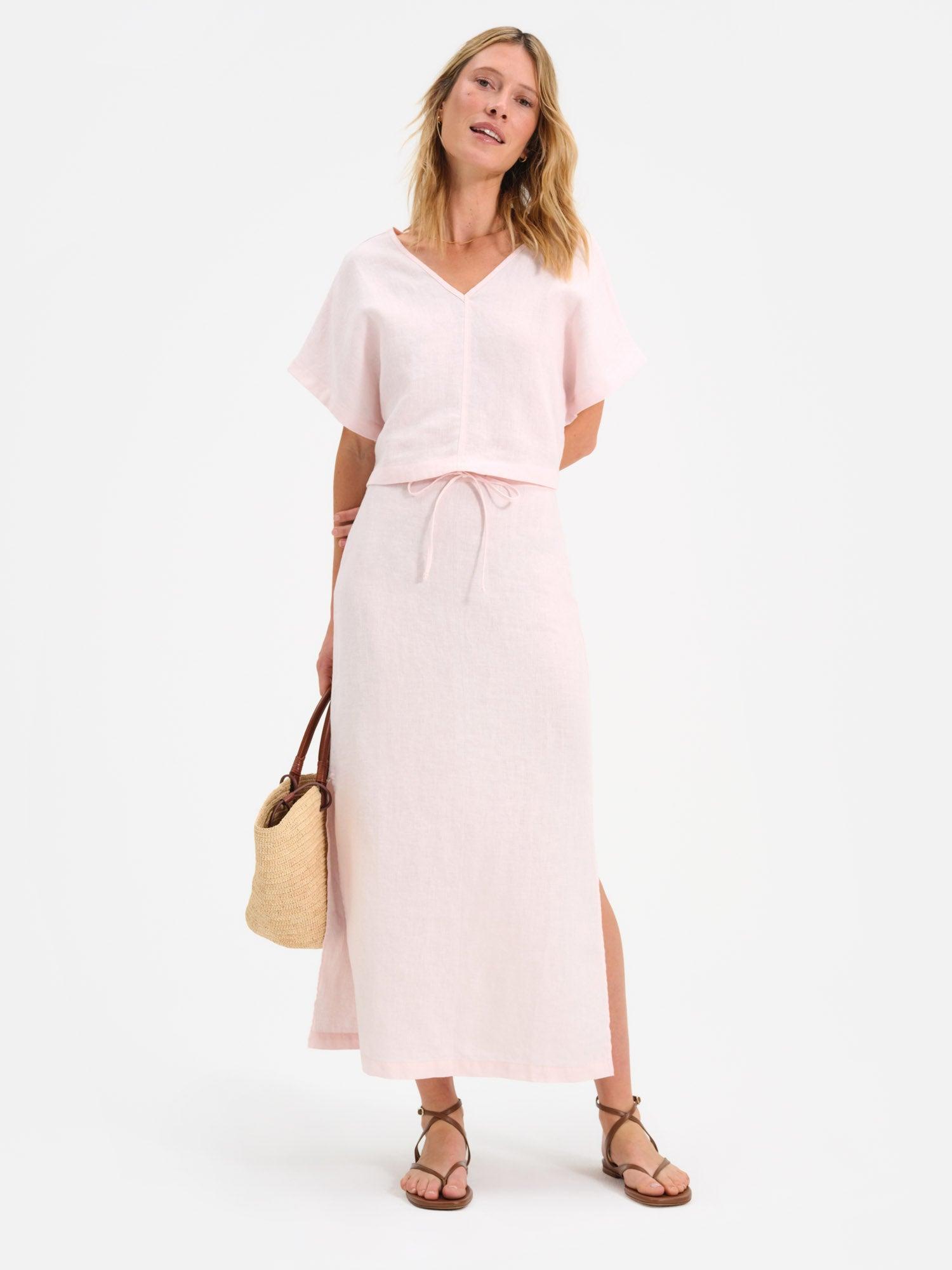 Organic Linen Crop Tee Female Product Image