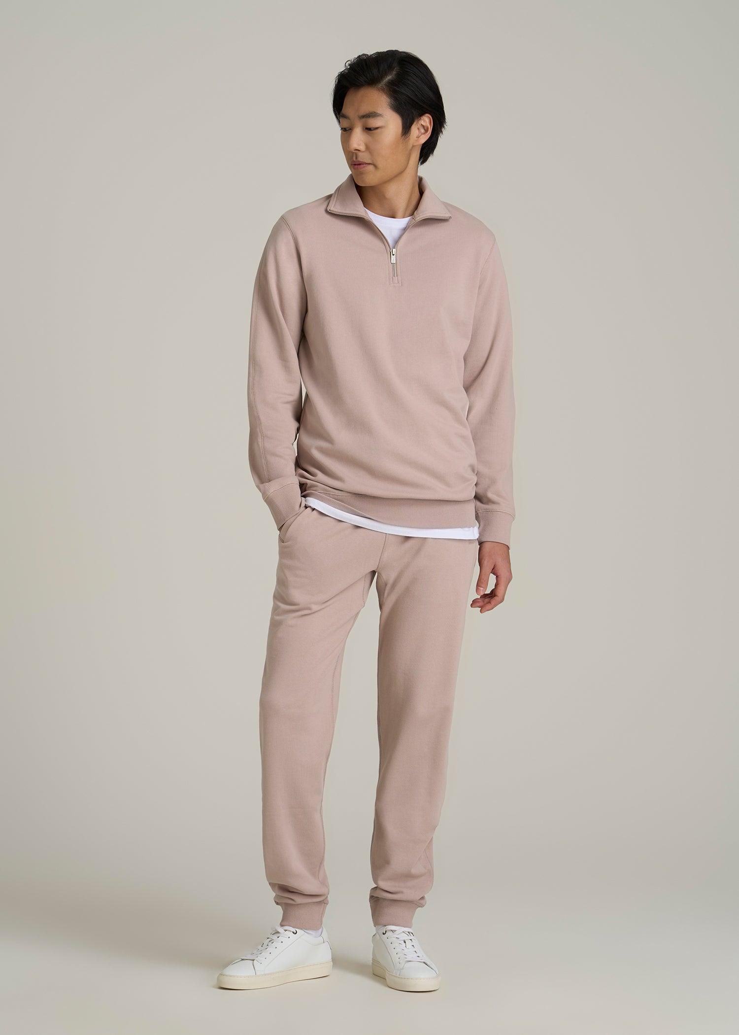 Wearever 2.0 French Terry Quarter-Zip Tall Men's Sweatshirt in Desert Rose Product Image