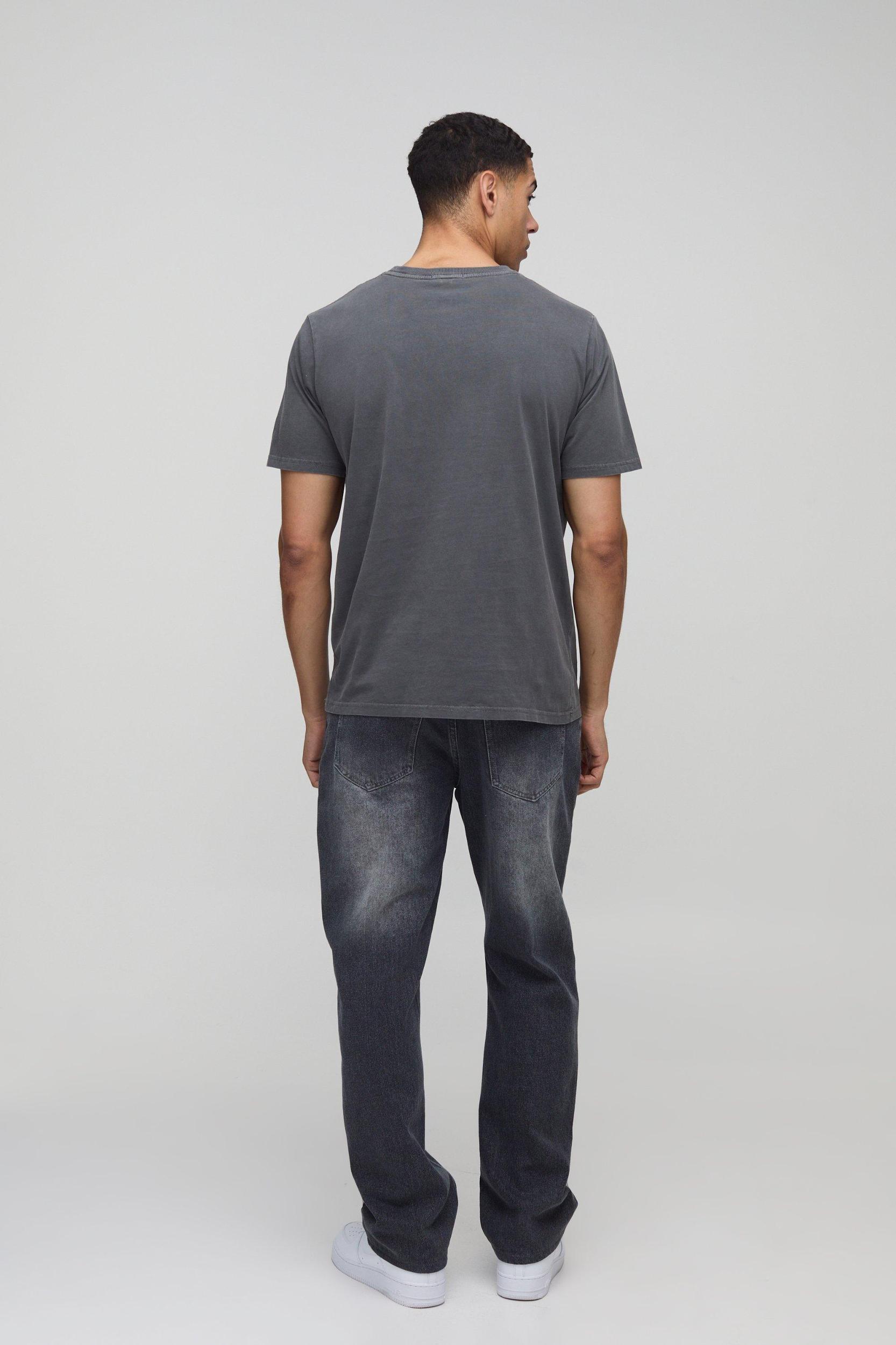 Regular Fit Worldwide Horse Western Graphic Washed T-Shirt | boohooMAN USA Product Image