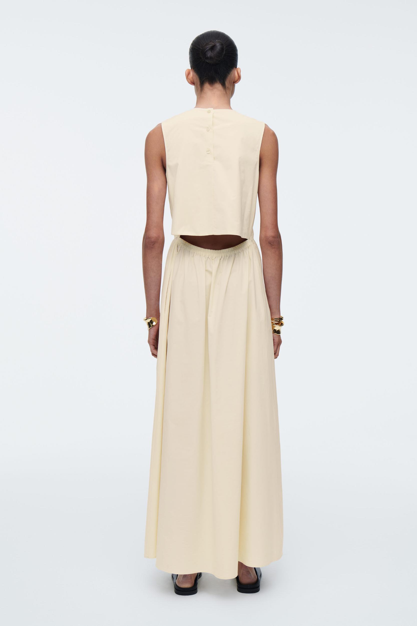 OPENBACK COTTON MAXI DRESS Product Image