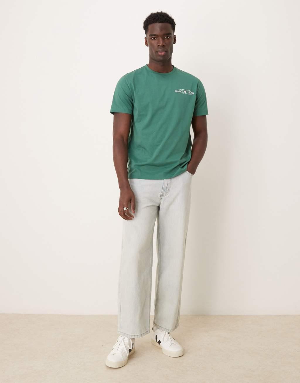 GANT 1949 logo T-shirt in green Product Image