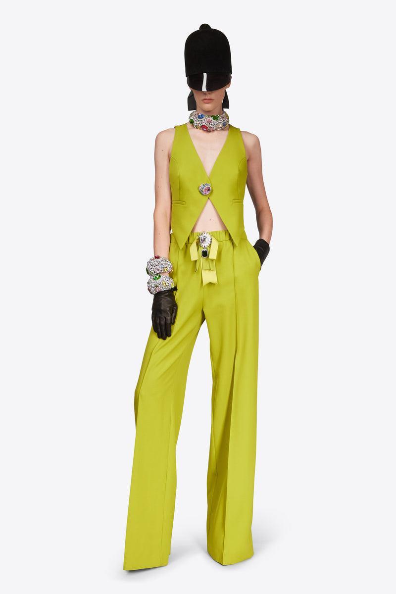 Crystal Embellished Bow Wide Leg Trouser Product Image