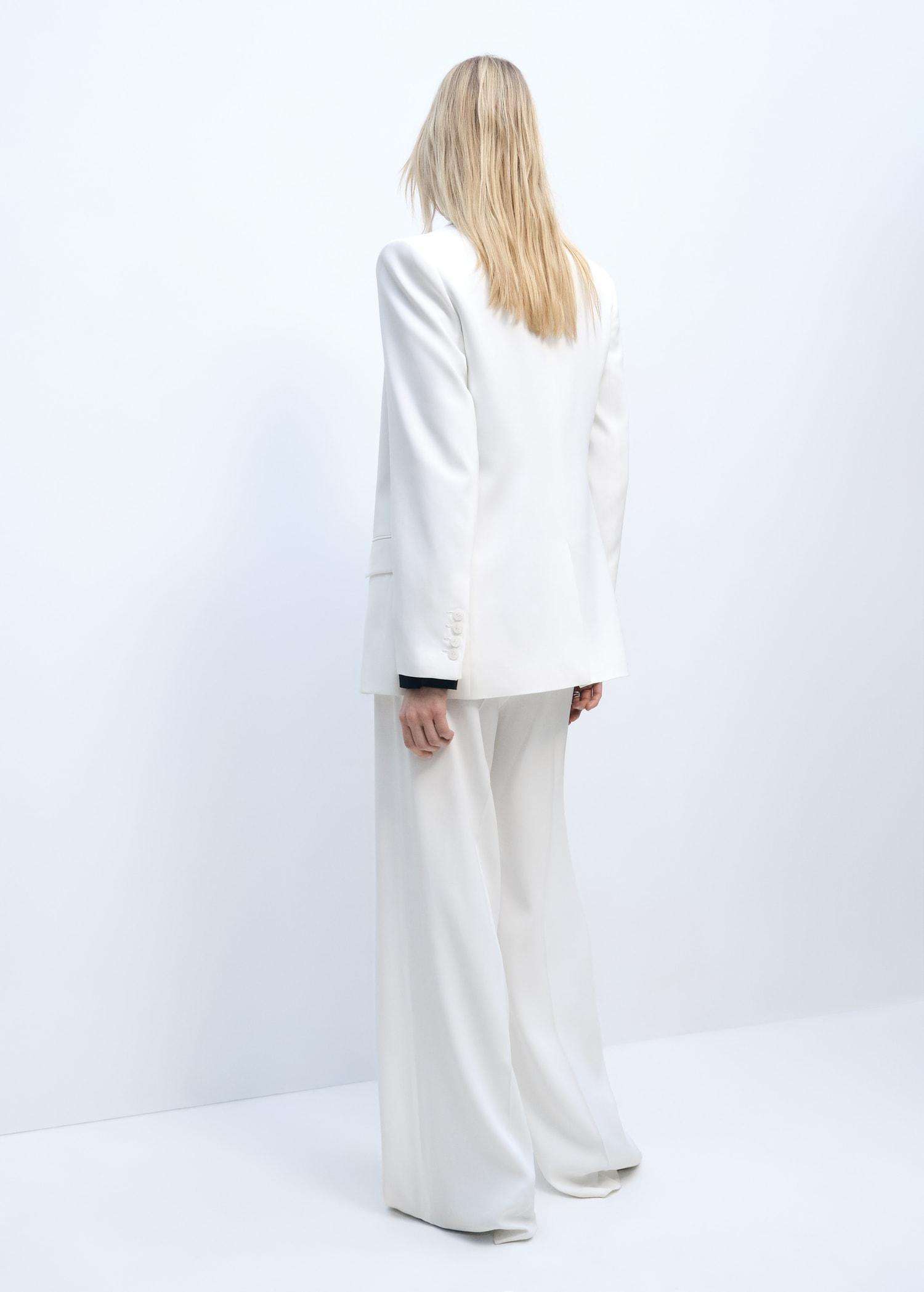 Pleated wideleg suit trousers - Women | MANGO USA Product Image