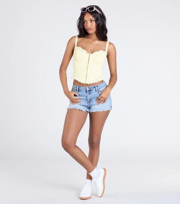 Ray Of Sunshine Eyelet Lace Bustier Product Image