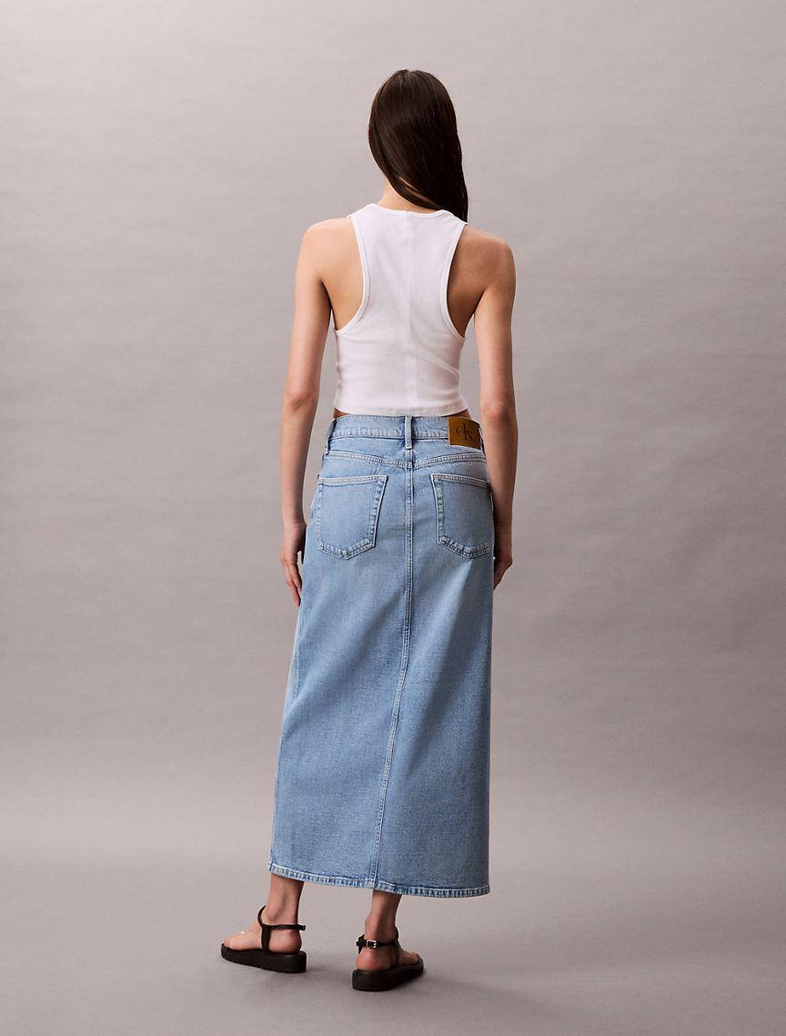 Denim Maxi Skirt  Product Image