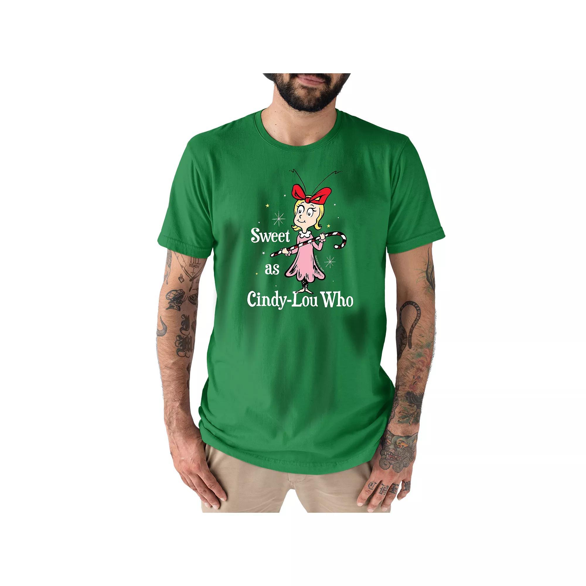 Men's Dr. Seuss The Grinch Cindy-Lou Who Tee, Size: Small, Green Product Image