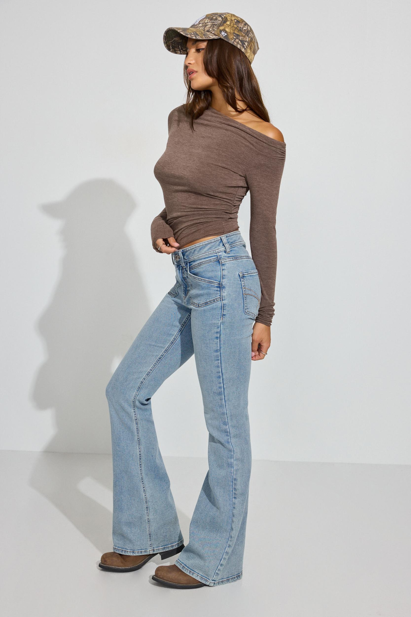 Serene Deep V-Neck Long Sleeve Top Product Image