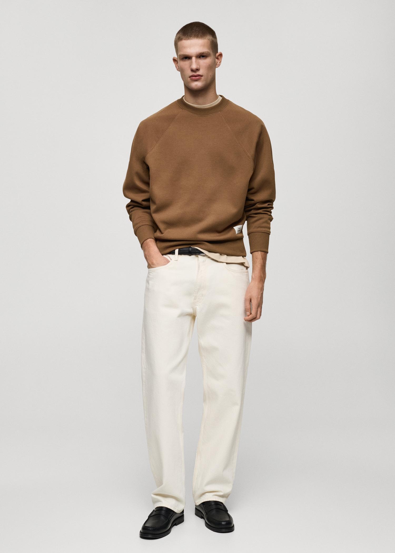 Relaxed-fit sweatshirt - Men | MANGO USA Product Image