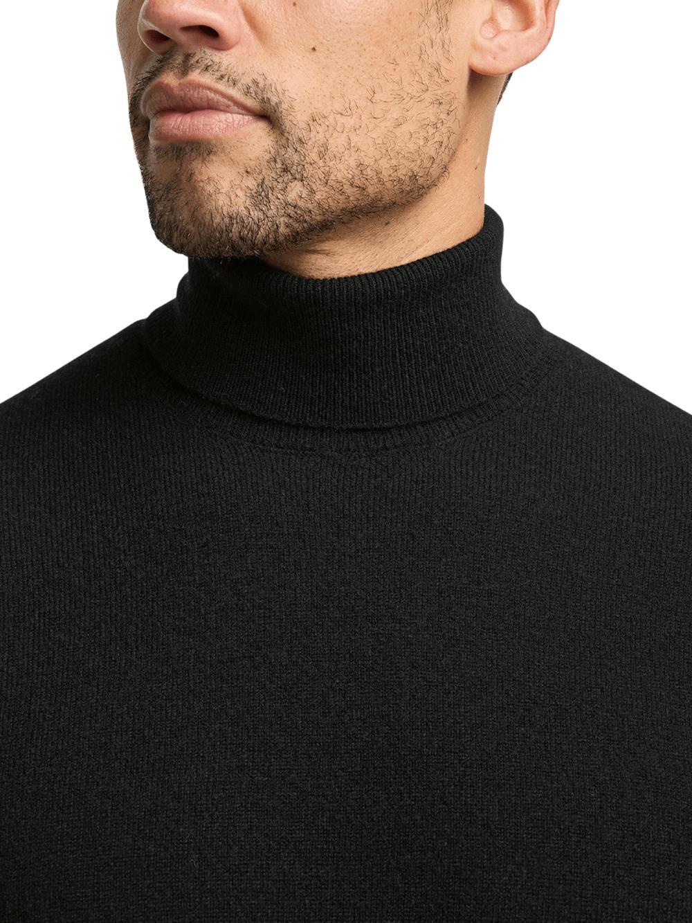 Cashmere Turtleneck Sweater - Black Product Image