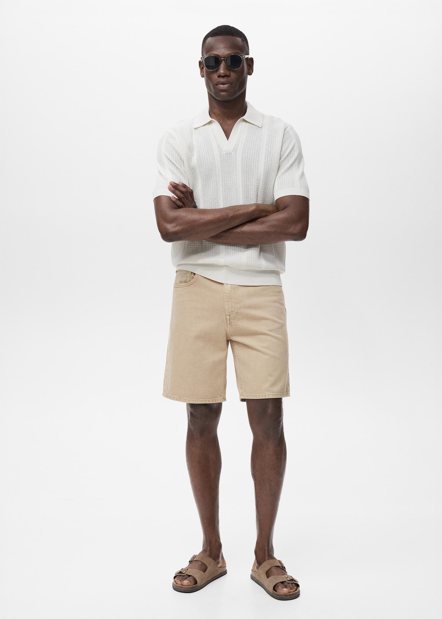 Regular-fit denim shorts - Men | MANGO USA Product Image