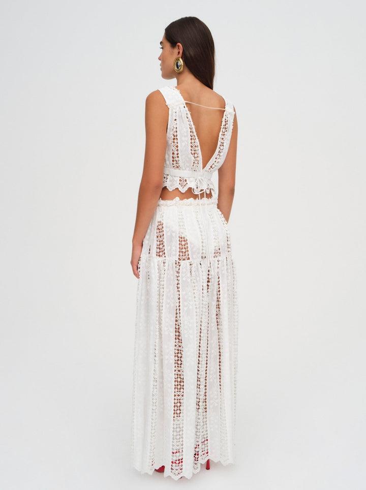 Tracy Maxi Skirt — White Product Image