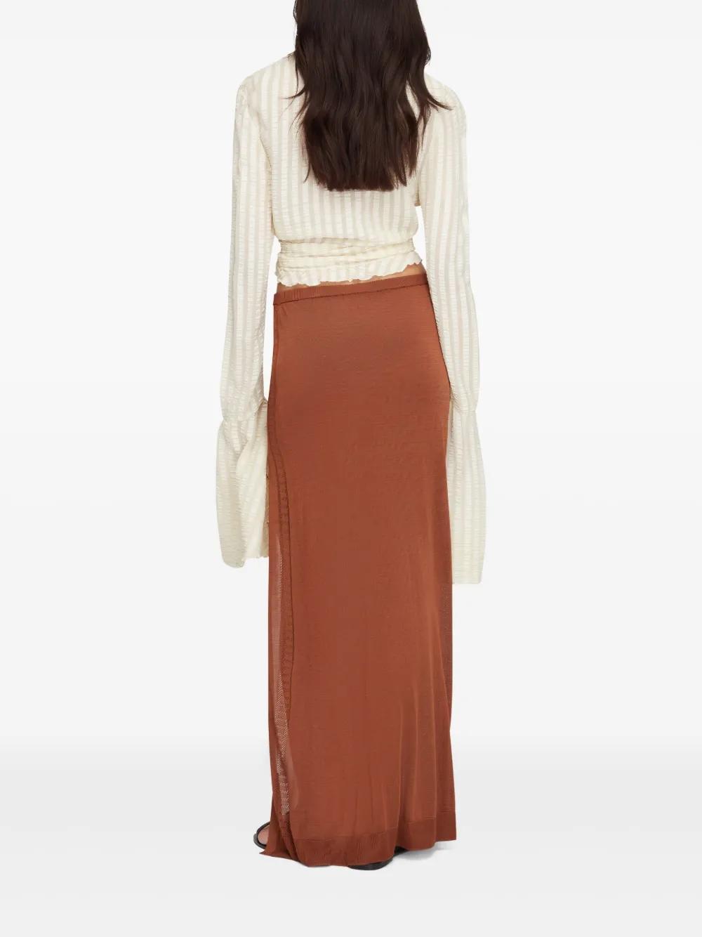 silk cropped blouse Product Image