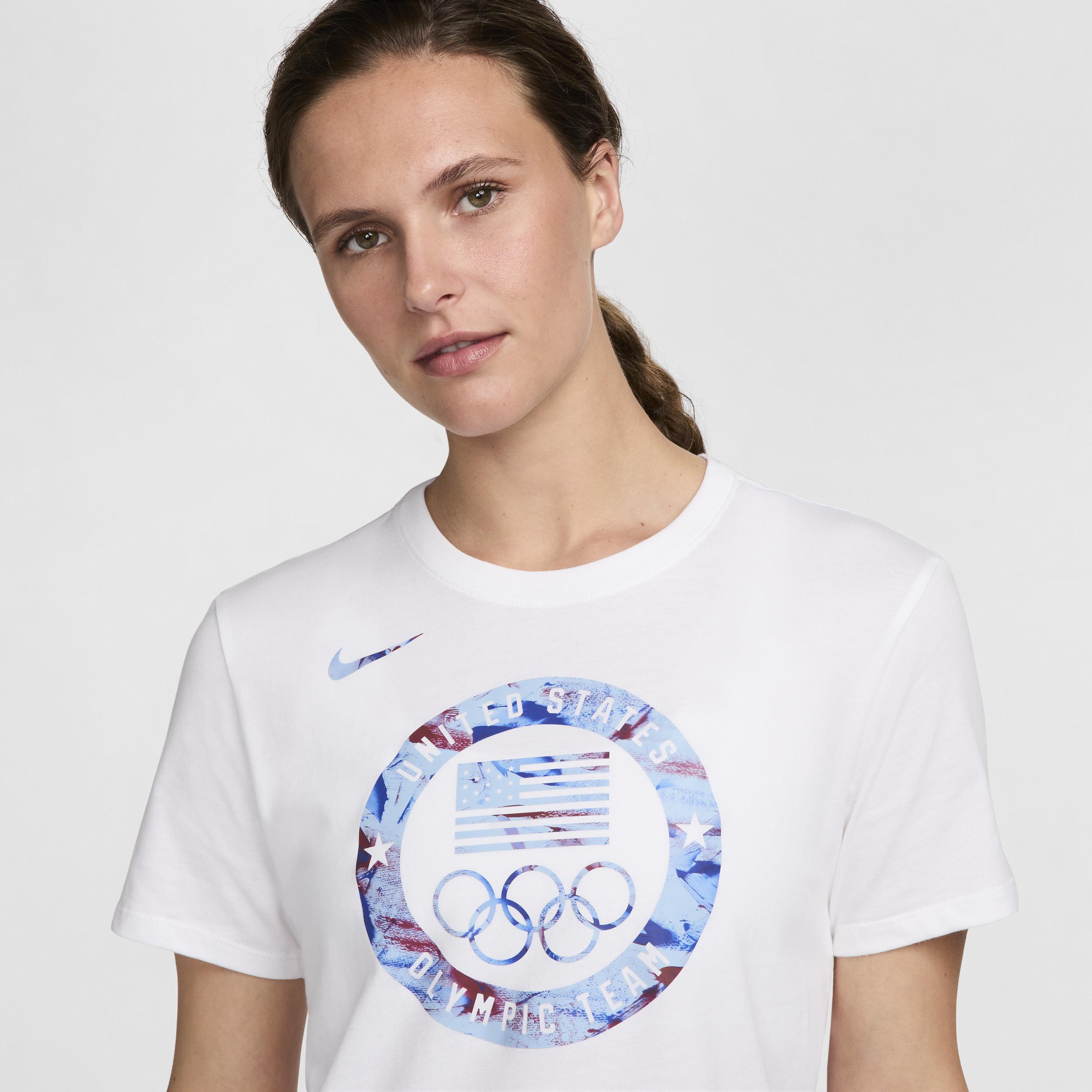 Women's Nike White Team USA Puck Club T-Shirt, Size: Large, Usa White Product Image