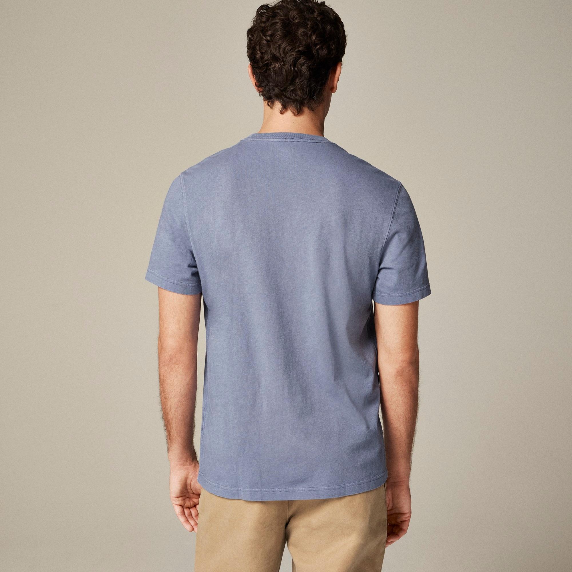 Vintage-wash cotton pocket T-shirt Product Image