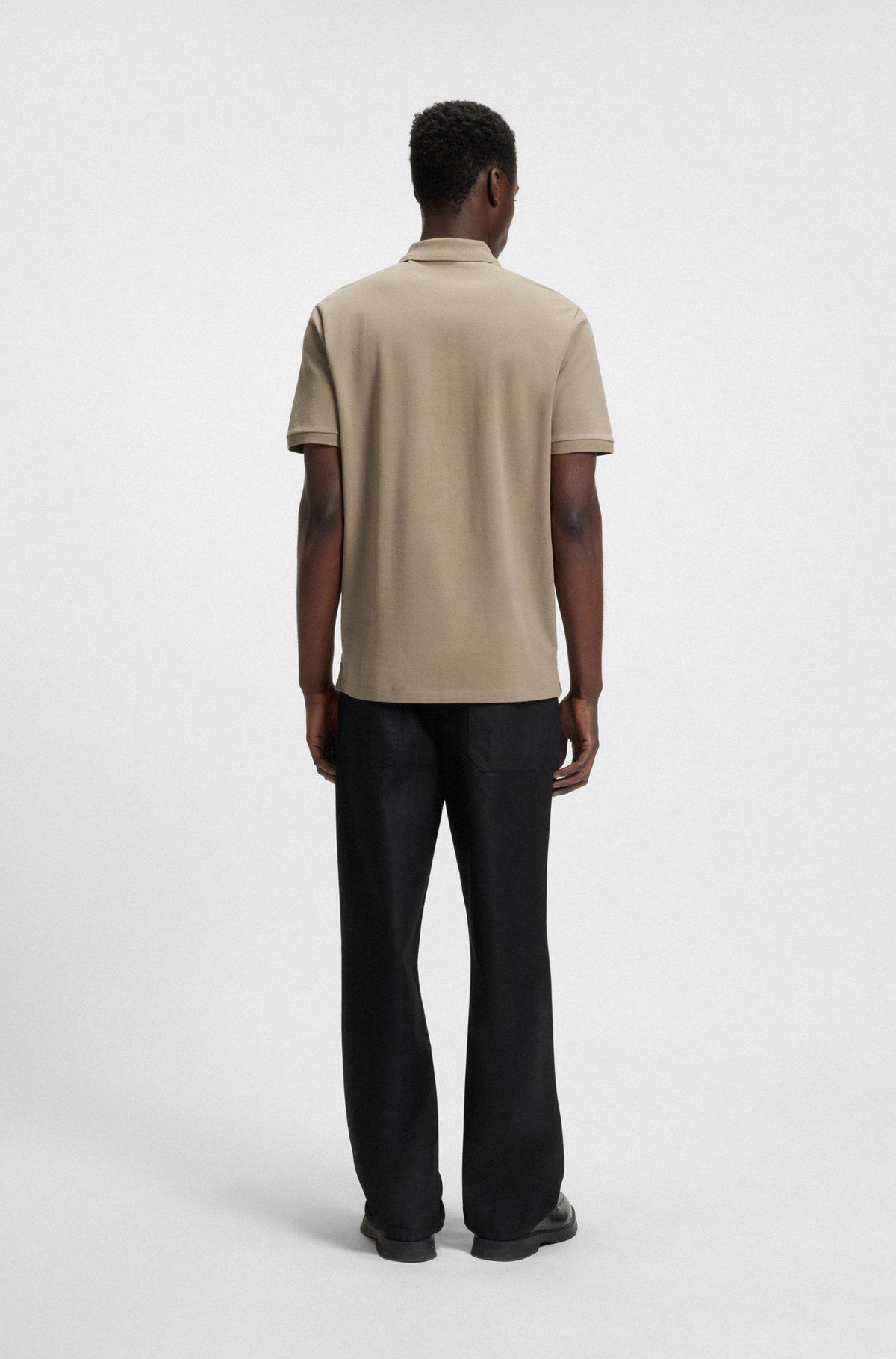 Cotton-piqué polo shirt with all-over print Product Image