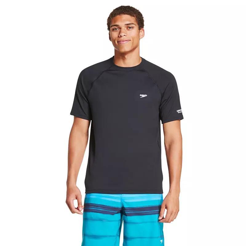 Men's Speedo Quick-Dry UPF 50+ Short Sleeve Swim Tee, Size: Small, Grey Product Image