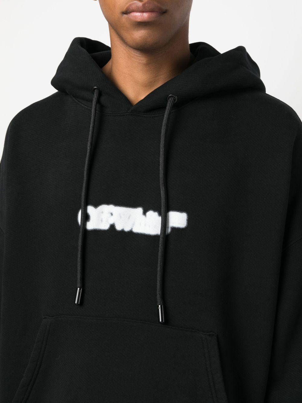 logo-print cotton hoodie Product Image