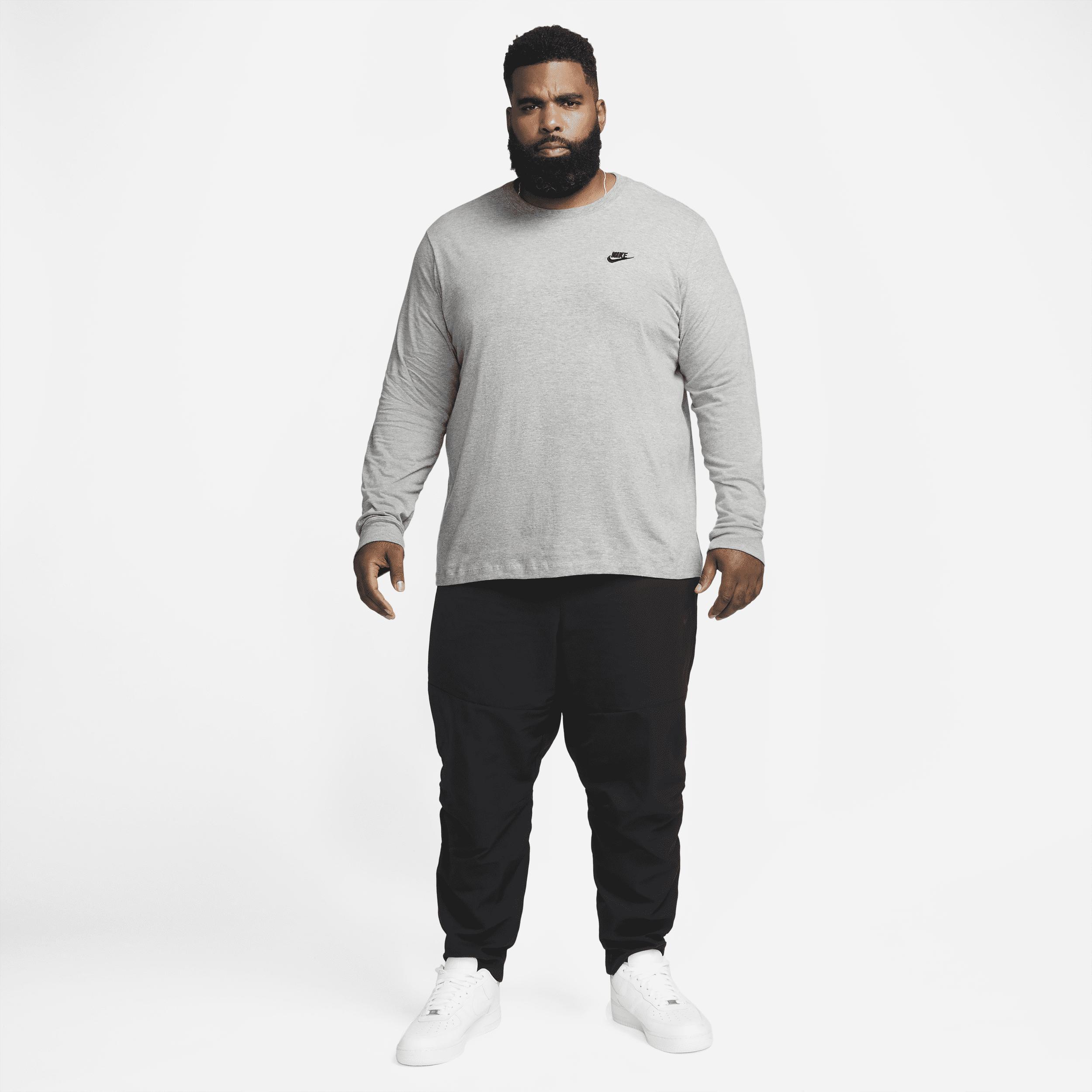 Nike Mens Nike Sportswear Long Sleeve T-Shirt - Mens Black/Grey Product Image
