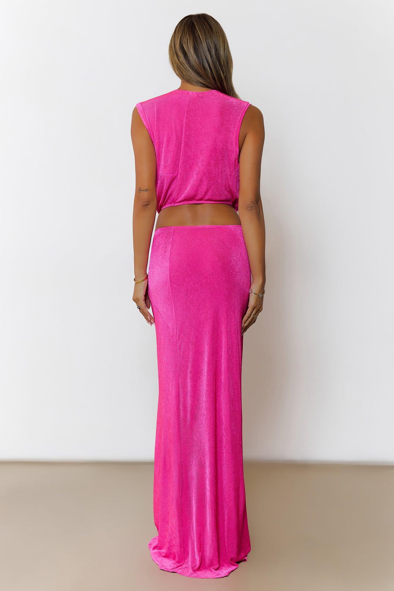 Radiant Beauty Maxi Dress Fuchsia Product Image