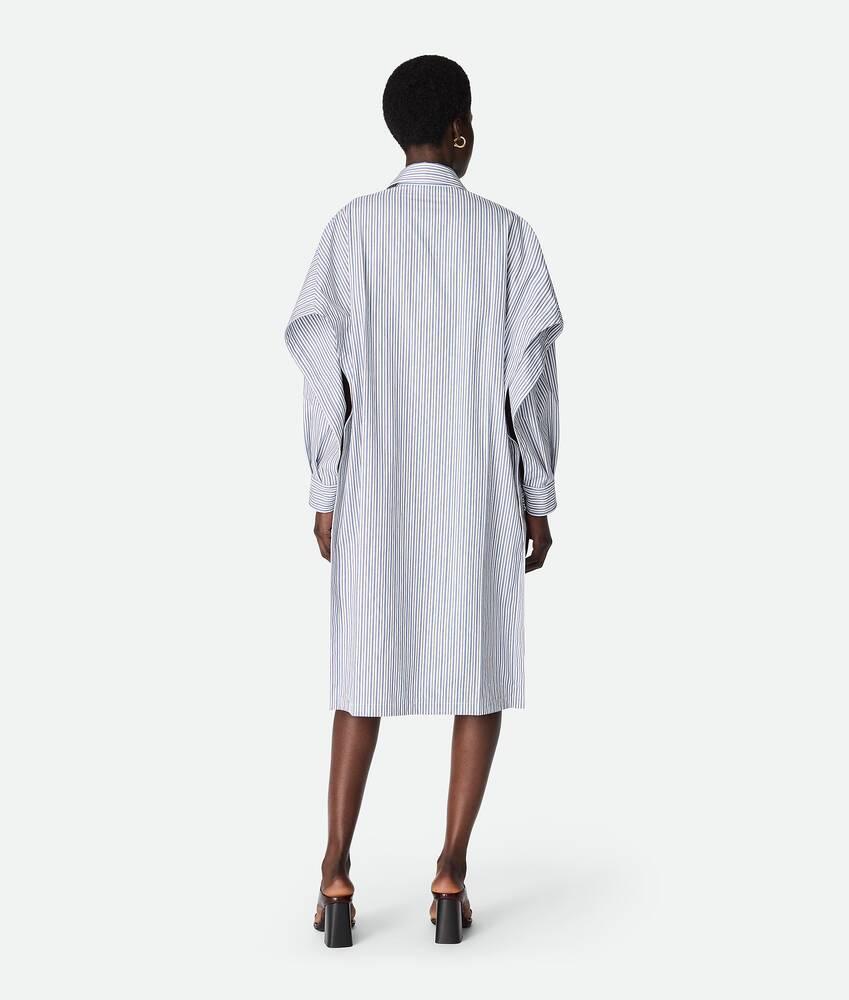 Women's Cotton Stripe Dress in White/squill/ebony Product Image