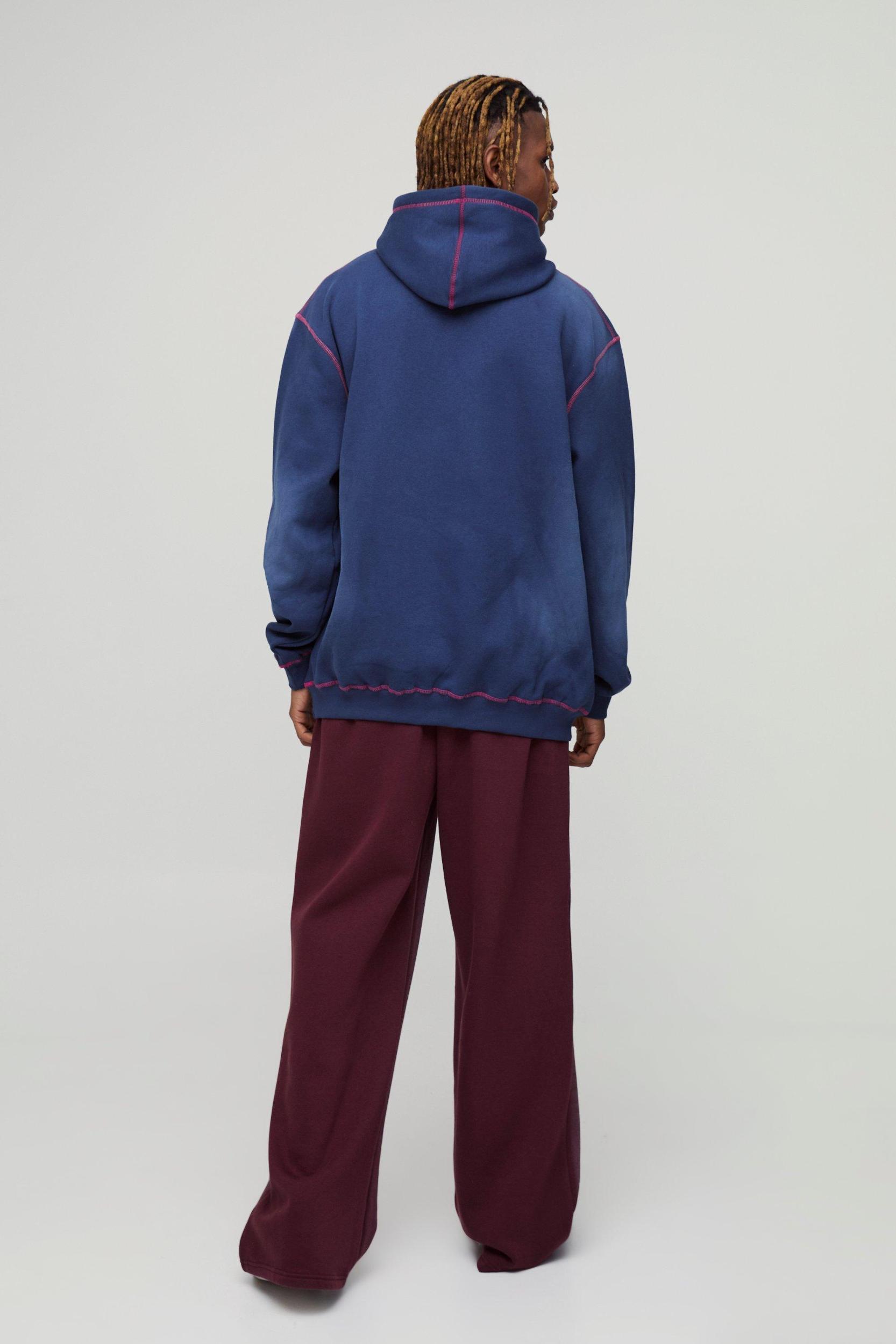 Tall Wide Leg Spray Wash Sweatpants | boohooMAN USA Product Image