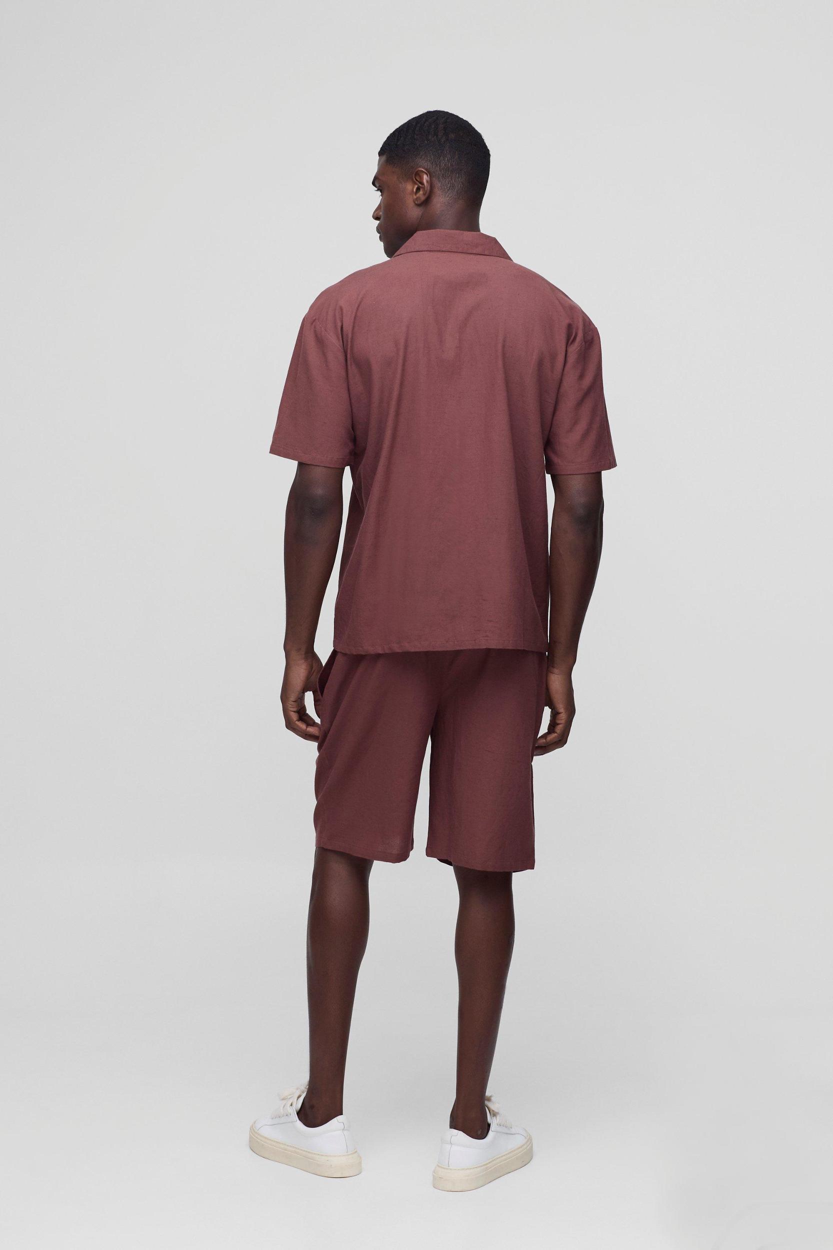 Oversized Cargo Pocket Shirt & Short Set | boohooMAN USA Product Image