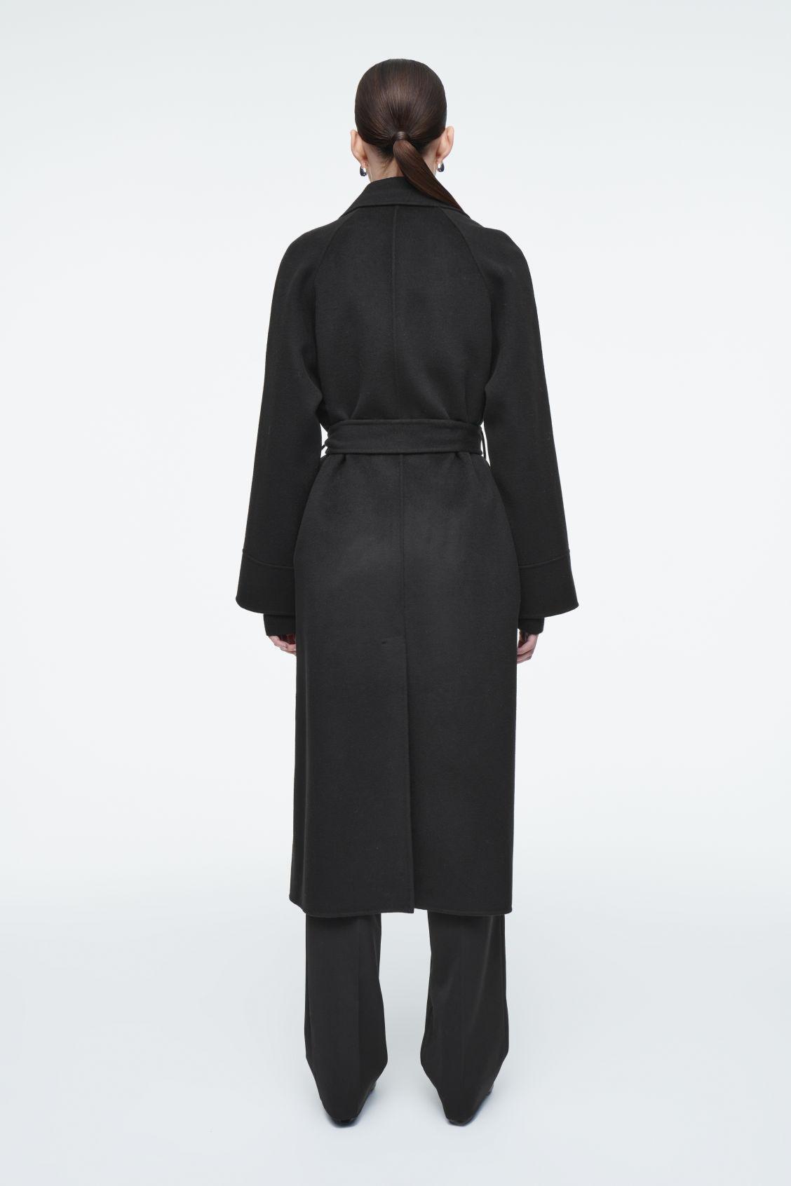 BELTED DOUBLE-FACED WOOL COAT Product Image